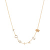 Customizable Gold Letter & Diamond Charms Necklace