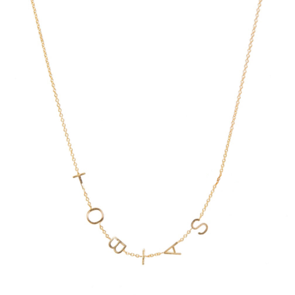 Customizable Gold Letter Necklace